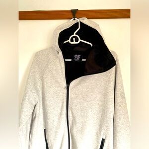 Sweatshirt asymmetrical neck zip